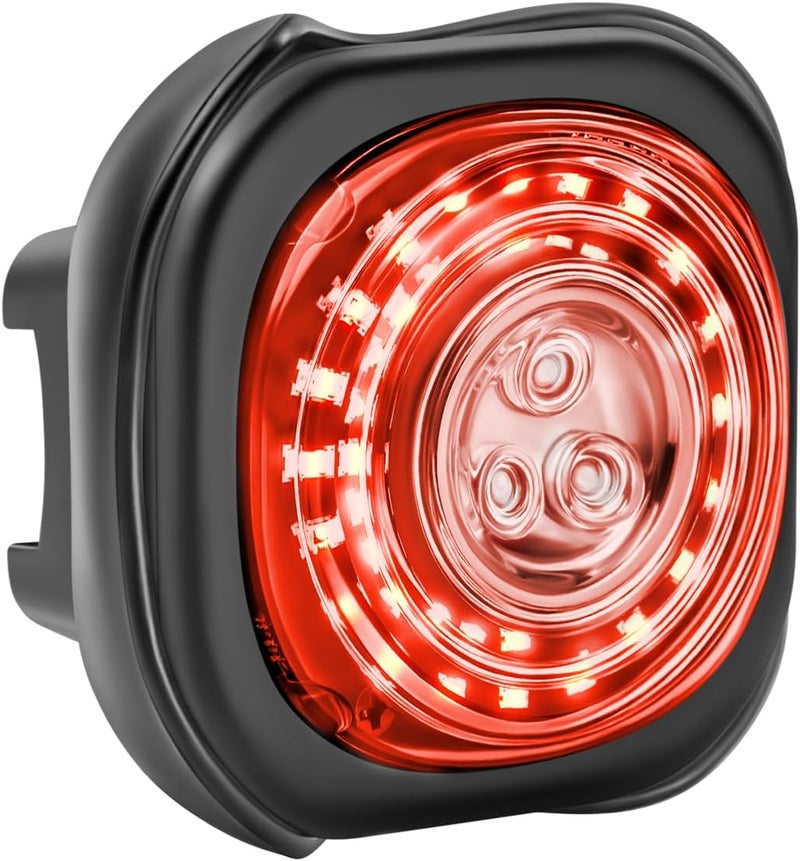 Luvan Smart Bike Light with Remote Controller - Sync Front & Rear LED Light Set, 5 Night & Daytime Mode | Turn Signals | Brake Lights, Rechargeable Bicycle Light for Night Riding, Dog, Running,Scooter - Image 1